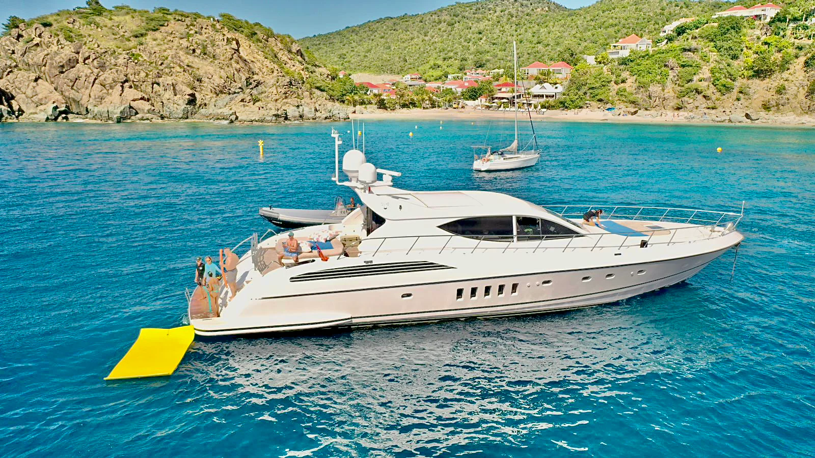 Leopard 80 motor yacht with water toys off Saint-Barth&eacute;lemy